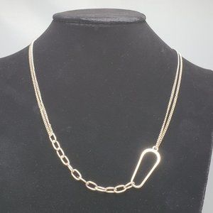 French connection new Bohemian rose gold ring and chain linear necklace